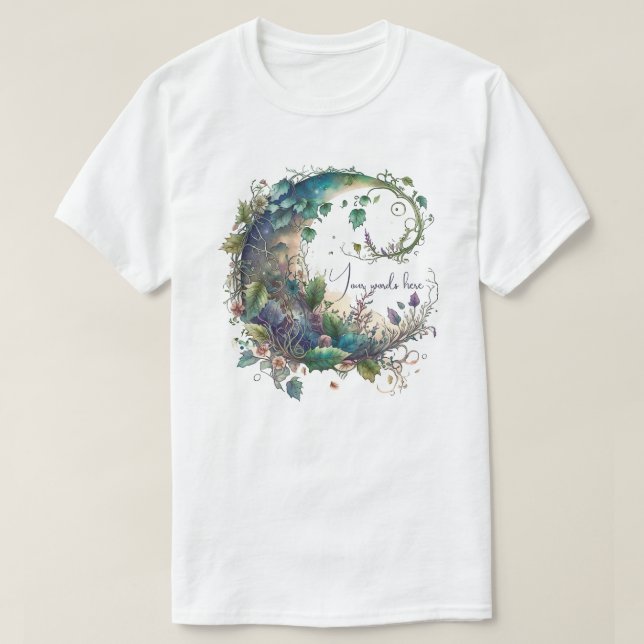 Camiseta Crea tu propio Boho Wildflower Ivy Moon (Diseño del anverso)