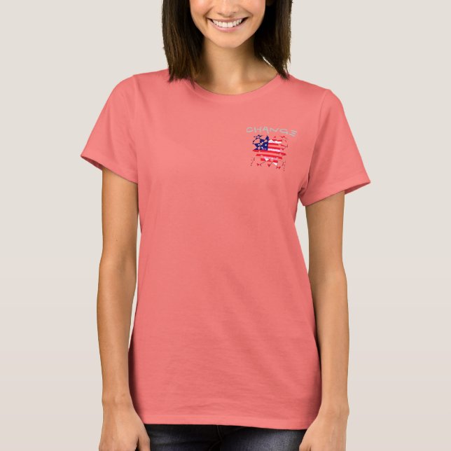 Camiseta Crea tu propio cambio USA Peace Hope Love (Anverso)