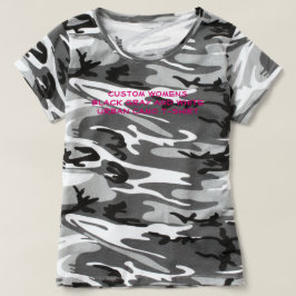 Camiseta Crea tu propio camo blanco y gris negro Personaliz