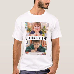 Camiseta Crea tu propio collage de 2 fotos Mejor tío del mu