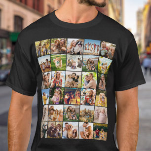 Camiseta Crea tu propio collage de 30 fotos personalizadas
