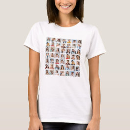 Camiseta Crea tu propio collage de 49 fotos para mujeres