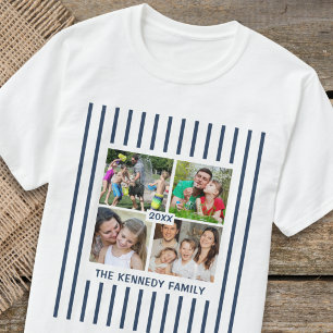 Camiseta Crea tu propio collage de 4 fotos de vacaciones fa