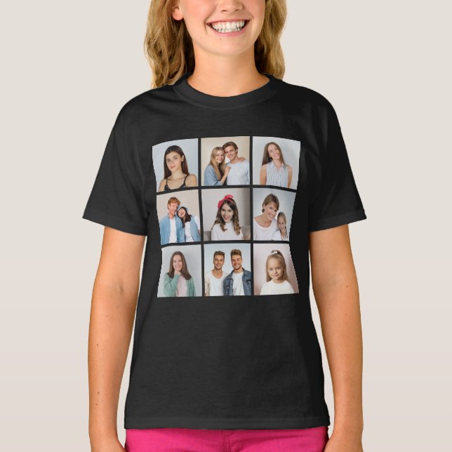 Camiseta Crea tu propio collage de 9 fotos (Anverso)