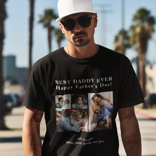 Camiseta Crea tu propio collage de fotos de Best Dad Ever 4