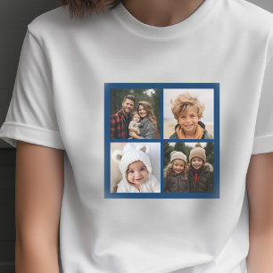 Camiseta Crea tu propio collage de fotos - Marina 4 imágene