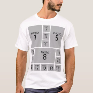 Camiseta Crea tu propio COLLAGE DE FOTOS personalizado de 1