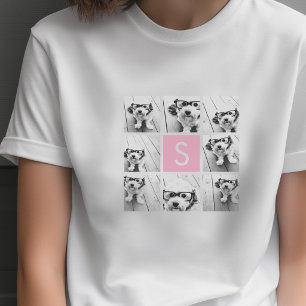 Camiseta Crea tu propio collage de Instagram con monograma 