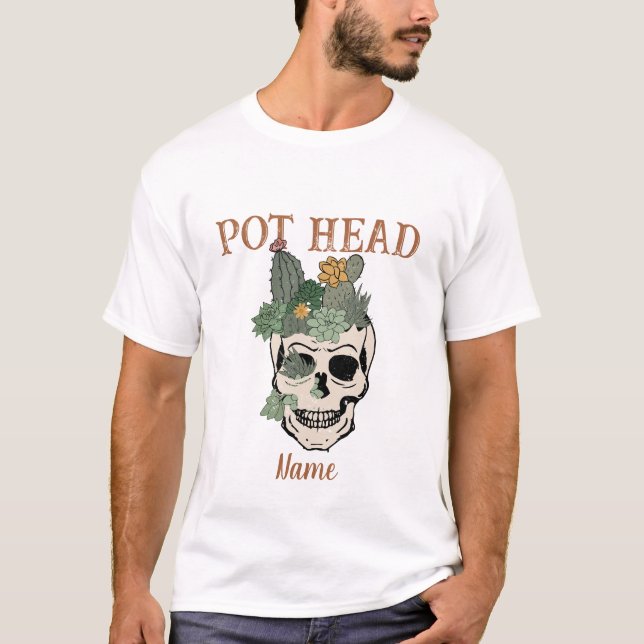 Camiseta Crea tu propio cráneo de jardinero de cabeza de ma (Anverso)