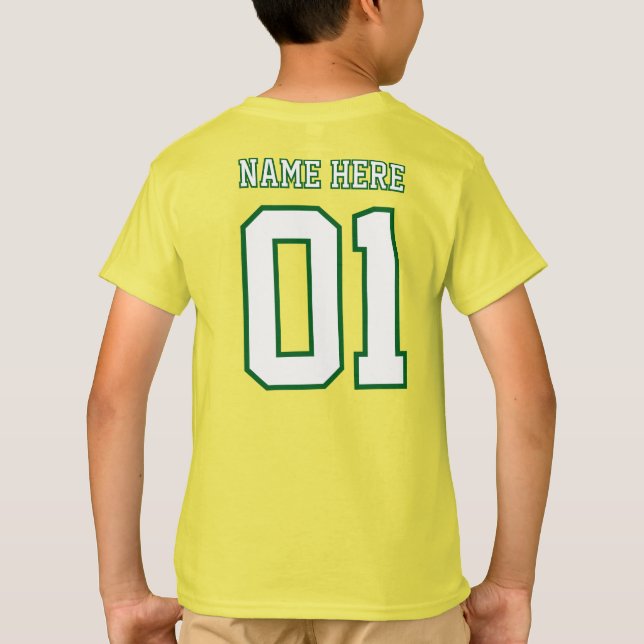 Camiseta CREA-TU-PROPIO diseño personalizado DIY Número de  (Reverso)