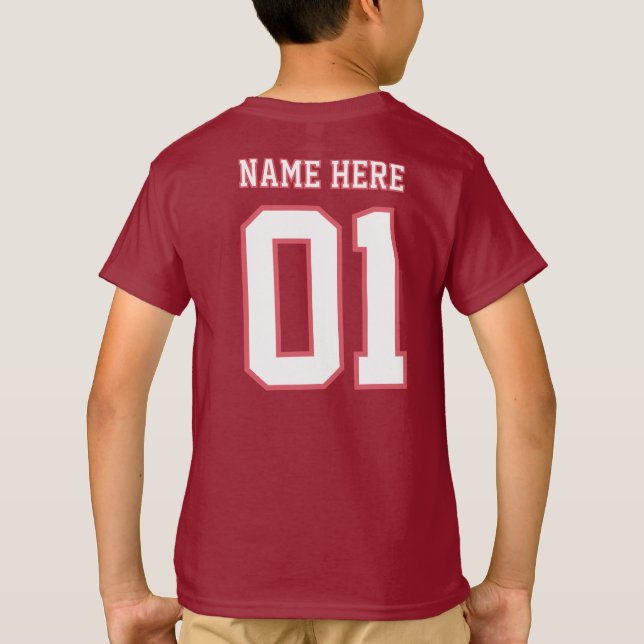 Camiseta CREA-TU-PROPIO diseño personalizado DIY Número de  (Reverso)