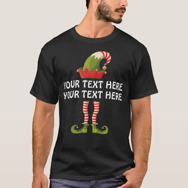 Camiseta Crea tu propio disfraz familiar Elf de Navidades d (Anverso)