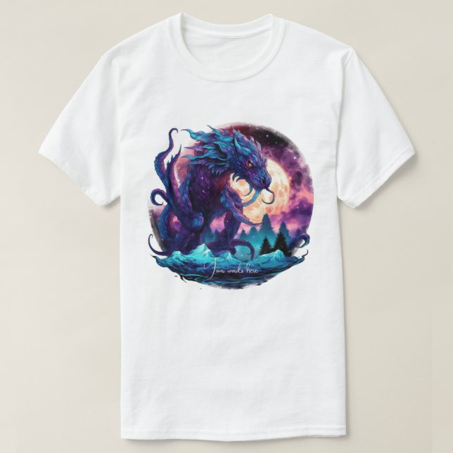 Camiseta Crea tu propio dragón de agua kraken mítico (Diseño del anverso)