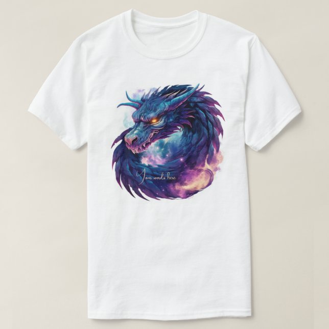 Camiseta Crea tu propio dragón púrpura místico (Diseño del anverso)