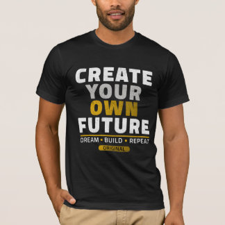 Camiseta Crea Tu Propio Futuro – Tipografía Vintage Motivac