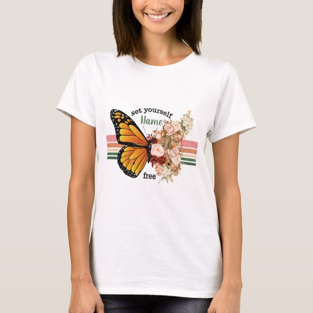 Camiseta Crea tu propio juego de mariposa libre (Anverso)