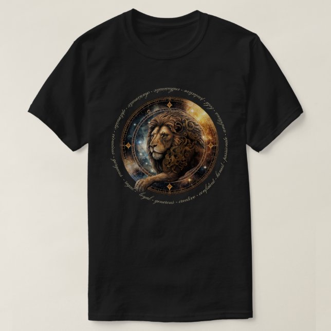 Camiseta Crea tu propio Leo Celestial Zodiac (Diseño del anverso)