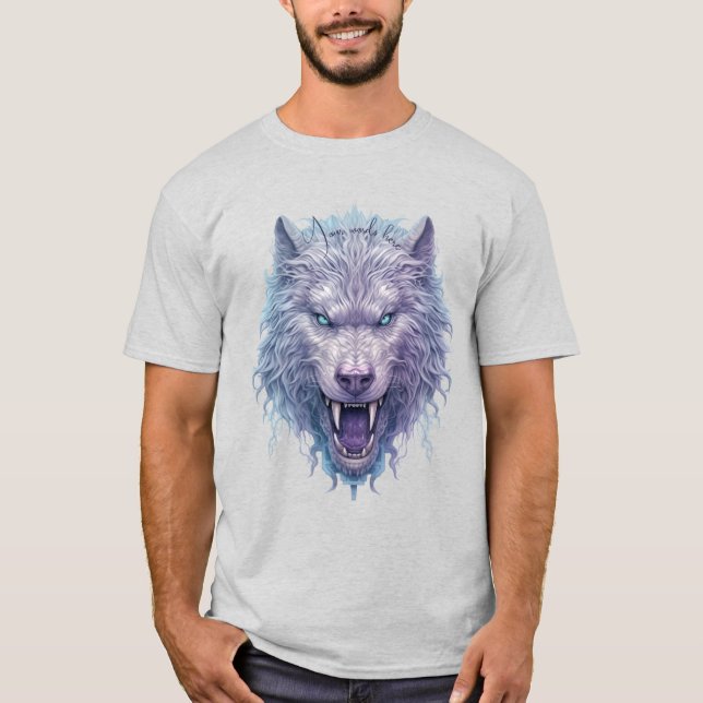 Camiseta Crea tu propio lobo púrpura malvado (Anverso)
