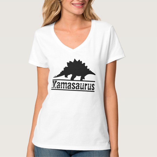 Camiseta Crea tu propio nombre de dinosaurio familia Dinosa (Anverso)