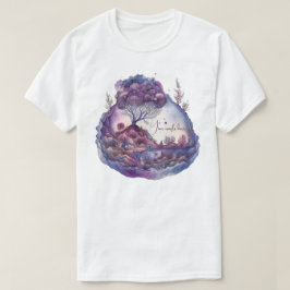 Camiseta Crea tu propio paisaje de fantasía púrpura