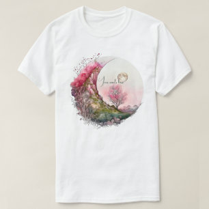 Camiseta Crea tu propio paisaje de luna rosa
