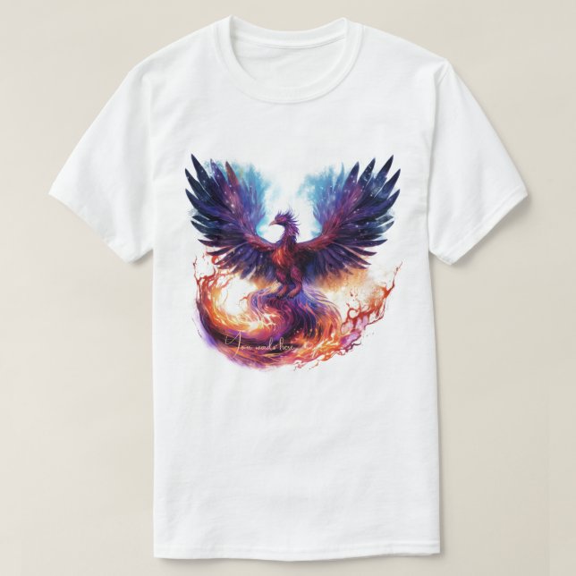 Camiseta Crea tu propio pájaro de fuego mítico fénix (Diseño del anverso)