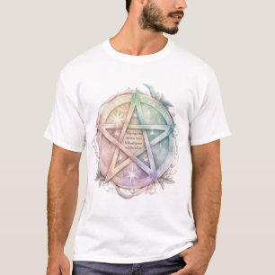 Camiseta Crea Tu Propio Pentáculo de Arcoíris Estrellado Pa