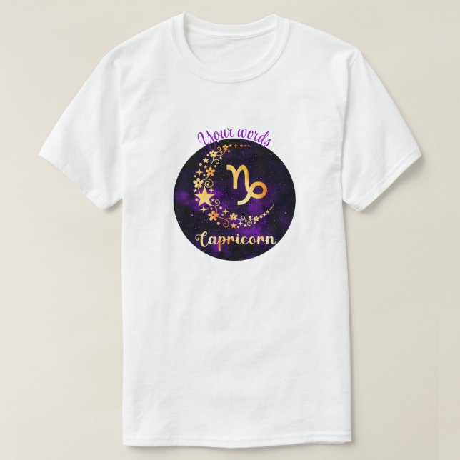 Camiseta Crea tu propio púrpura Celestino Capricornio Zodia (Diseño del anverso)