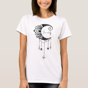Camiseta Crea Tu Propio Silueta Lunar Bohemia Elegante