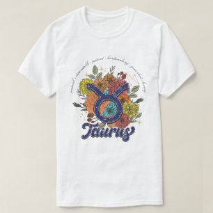 Camiseta Crea tu propio Tauro Floral Estelar Zodiac
