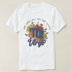 Camiseta Crea tu propio Virgo Zodiac Floral Estelar