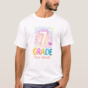 Camiseta Crea tu propio y colorido 7º Grader