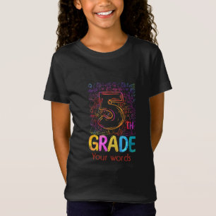 Camiseta Crea tu propio y colorido quinto graduador
