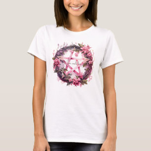 Camiseta Crea tus Propias Flores de Pentáculo Rosadas