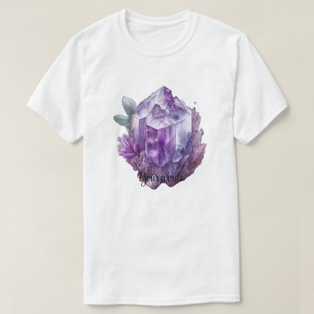 Camiseta Crea tus Propios Cristales de Amatista Púrpura (Diseño del anverso)