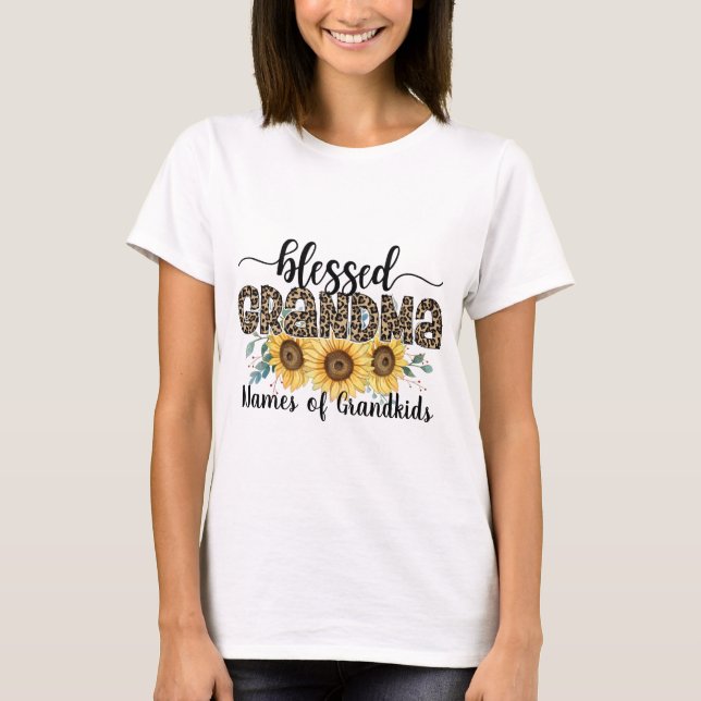 Camiseta Crea tus propios girasoles de la abuela bendecida (Anverso)