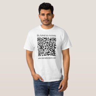Camiseta Crea un código QR empresarial al instante y texto