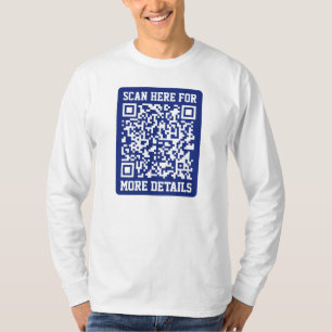 Camiseta Crea un código QR escaneable   Azul Marino (editab