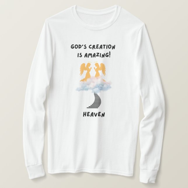 Camiseta creación celestial de Dios (Anverso del diseño)