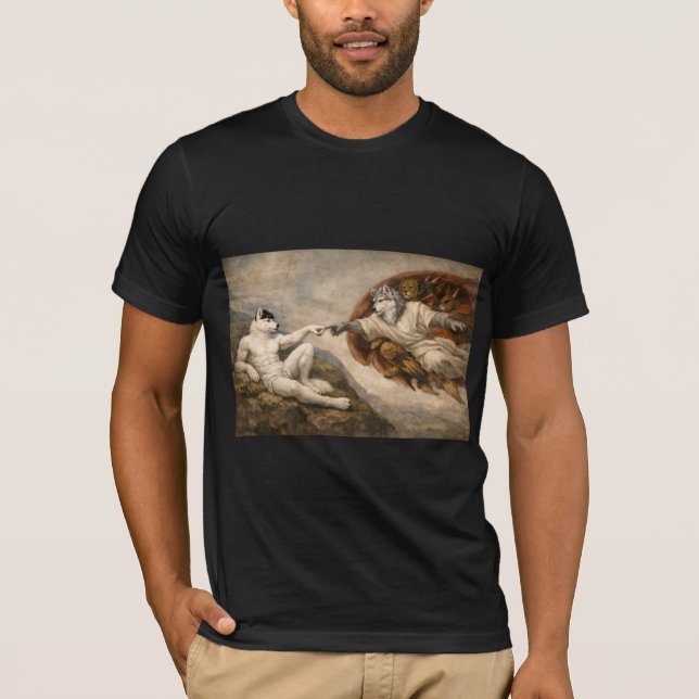 Camiseta Creación de Adán peludo (Anverso)