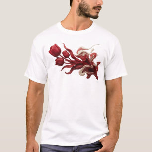 Camiseta Creación de Arte de FLORES ABSTRACTAS que llaman l