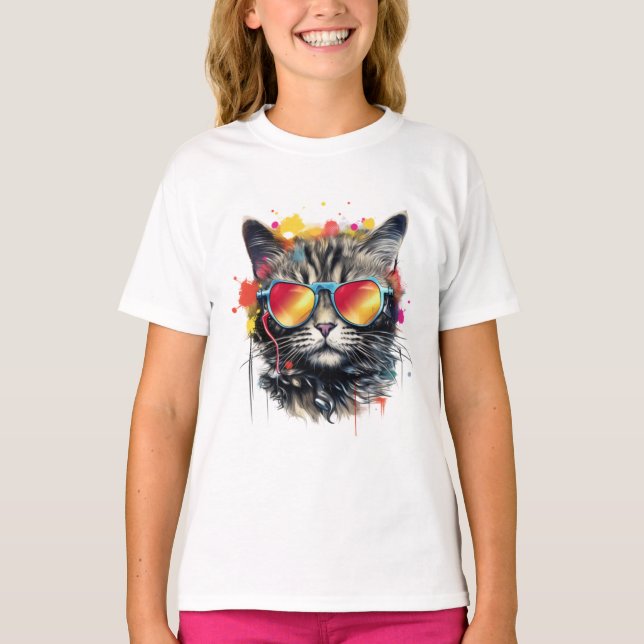 Camiseta Creación de arte de gatos Kitty (Anverso)