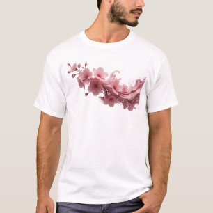 Camiseta Creación de diseño de FLOR ABSTRACTA en negrita