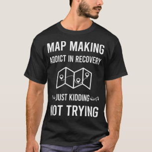 Camiseta Creación de mapas Cartografía Cartógrafo