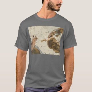 Camiseta Creación de pintura de gato de Adán divertido arte