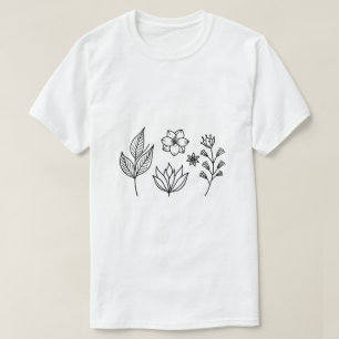 Camiseta Creación de regalo elegante en blanco y negro