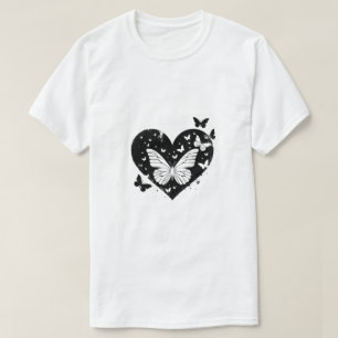 Camiseta Creación de regalo elegante en blanco y negro