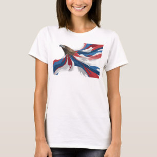 Camiseta Creación personalizada de águila abstracta roja qu