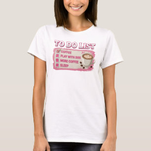 Camiseta Creación personalizada de CAFE ROSA JUEGA CON PERR