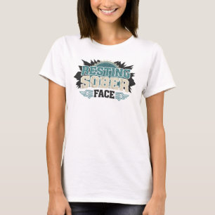 Camiseta Creación personalizada de cara sobria en reposo re